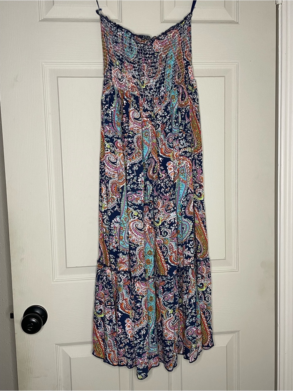 Boho Paisley Maxi Sundress in Multicolor
